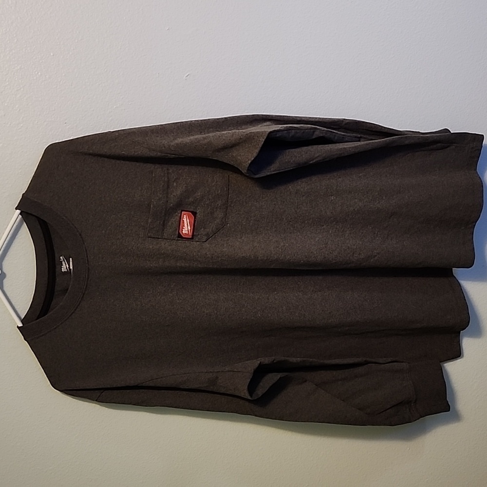 Milwaukee long sleeve T-shirt grey mens XL